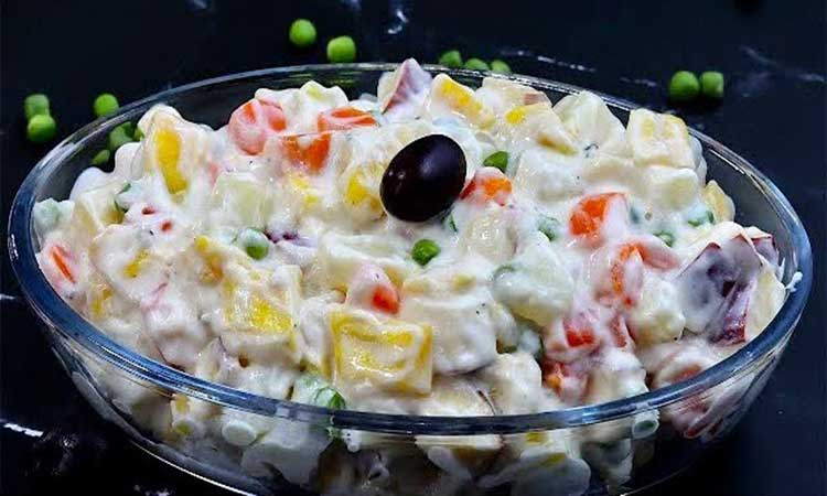 रशियन सलाद रेसिपी | रूसी सलाद: Russian Salad Recipe